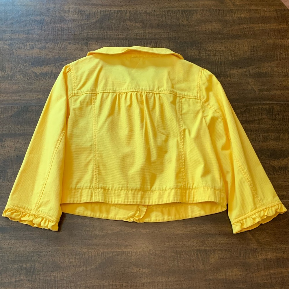 Ann Taylor Loft Ruffle Trim Cropped Jacket - Picture 3 of 3